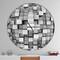 Designart Black And Gray Cubes Wall Clock